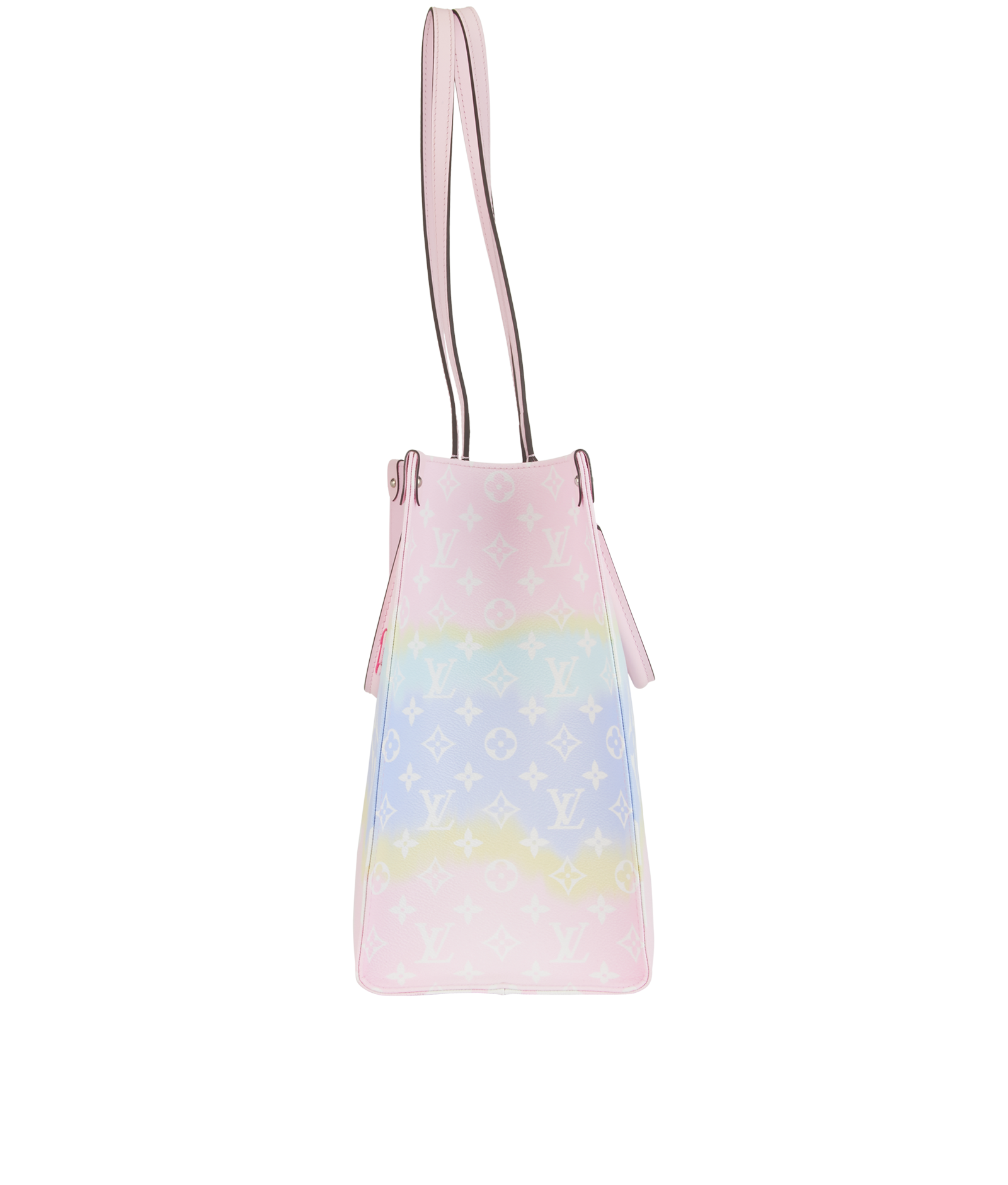 OnTheGo Mykonos GM, &pound;2,200, Handbags, Blue/Pink, Canvas, Bottom view